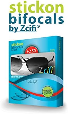 Stick-on Bifocals by Zcifi +2.50, 3PK…