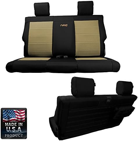 Trek Armor TAJKSC0710R2BC - 2 door Rear Bench Cover Jeep Wrangler JK - Made in USA - BLACK/COYOTE