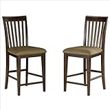 Atlantic Furniture Mission Pub Chair in Antique Walnut (Set of 2)