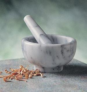 RSVP White Marble Mortar and Pestle