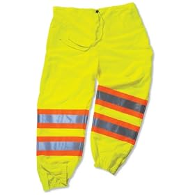GLoWEAR 8911-IS Class-E Two-Tone Pant with Insect Shield, Lime, Large/X-Large