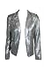 MICHAEL Michael Kors Womens Silver Sequins Open Front Blazer 4