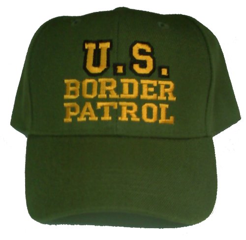 Outer Rebel Fashion Baseball Caps- US Military, Khaki Olive with Border Patrol Embroidery