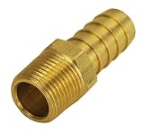 Derale 98102 3/8 NPT Male x 1/2 Straight Hose Barb Fitting