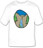 : T-shirt with Columbia, waterfall, region, mountain, nature, 