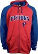 Detroit Pistons Bru Full Zip Fleece Hooded Sweatshirt