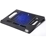 Pwr+ 17" PwrPad with 140mm Silent Fan for Apple, Acer, Asus, Dell, Hp, Lenovo, Samsung, Sony, Toshiba and others Laptop Notebook Cooling Pad Bed Lap LED Black