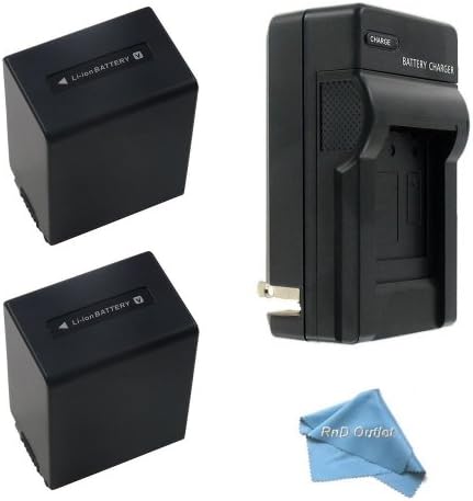 2 pack Of Sony FV100 Extended Life Replacement Batteries and Charger Bundle Kit for Sony DCR-SR15, SR21, SR68, SR88, SX15, SX21, SX44, SX45, SX63, SX65, SX83, SX85, HDR-CX105, CX110, CX115, CX130, CX150, CX155, CX160, CX190, CX200, CX210, CX260V, CX300, CX305, CX350V, CX360, CX520V, CX550V, CX560, CX580V, CX700, CX760V, PJ10, PJ30, PJ50, PJ200, PJ260V, PJ580V, PJ710V, PJ760V, TD10, TD20V, XR150, XR155, XR160, XR350V, XR550V, HXR-NX30U, NX70U, NEX-VG10, NEX-VG20, NEX-VG30, NEX-VG30H, NEX-VG900, HXR-MC50U, FDR-AX100/B Camcorder