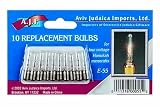 10 Low Voltage Elongated Electric Menorah Replacement Bulbs.