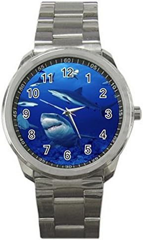 Shark Night Sport Metal Watch Men Great for Sports Work School Fashion HOT Gifts NEW