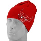 adidas Chicago Bulls Red Double Logo Knit Beanie