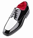 Mens Black and White Patent Spats Shoes