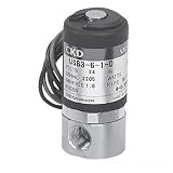 CKD 小形直動式2ポート弁 通電時開形 幅×奥行×高さ:25×25×55mm （USB3-6-1-DC24V）