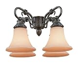 Savoy House FLGC 501 56 Villamoura Collection 4 Light Ceiling Fan Light Kit, New Tortoise Shell Finish with Cream Scavo Glass 41ge8i15OSL. SL160 Savoy House FLGC 501 56 Villamoura Collection 4 Light Ceiling Fan Light Kit, New Tortoise Shell Finish with Cream Scavo Glass
