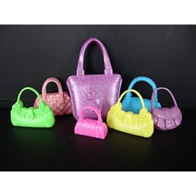 A Set of 7 Purses Set B Includes the Exact Purses From Photos . Made to Fit the Barbie Doll
