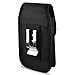 For BLU LIFE ONE L120 Heavy Duty Black Canvas Pouch Velcro Case w Duty Belt Clip Holster V + AIS cell phone Screen LCD Cleaning Cloth (By All_instore)