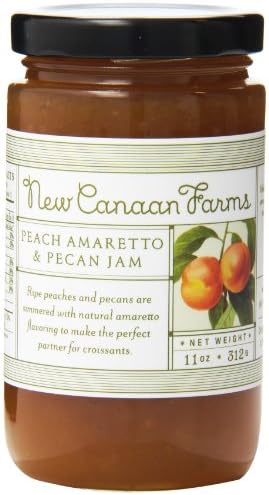 New Canaan Farms Jam, Peach Amaretto and Pecan, 8 Ounce