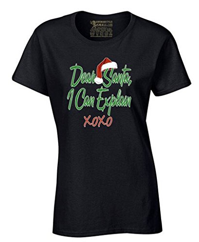 Awkwardstyles Women's Dear Santa I Can Explain Christmas Shirt Xmas Gift Tshirt