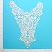 Flower With Leaves Bridal Applique - Ivory<br><font color=