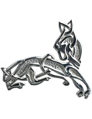 British Jewellery Workshops Silver 33x34mm Celtic animal Brooch