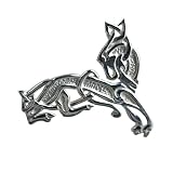 British Jewellery Workshops Silver 33x34mm Celtic animal Brooch