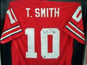 Troy Smith Signed Ohio State Buckeyes Red Jersey