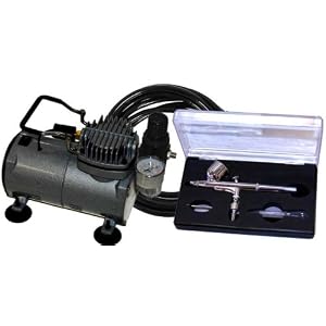Multi-Purpose-Gravity-Feed-Dual-Action-Airbrush-with-Air-Compressor-and-Hose-Kit