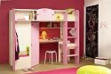 Hochbett Barbie mit Kleiderschrank und Schreibtisch