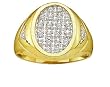 Nice 1/4 Ctw. Men's Genuine Diamond Yellow Gold Ring