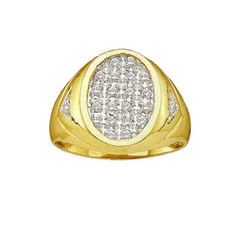 1/4 di Ctw piacevole. Anello di oro giallo genuino del diamante degli uomini 1/4 di Ctw piacevole. Anello di oro giallo genuino del diamante degli uomini