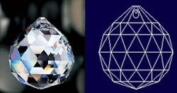 40mm 1- 1.2" Crystal Ball 30% Lead Suncatcher