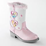 Disney Princess Sz 10 toddler Light Up Cowgirl Boots Shoes Pink White girls