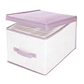 Wenko 4610007100 Aufbewahrungsbox Lavendel L - mit Duft zur Mottenabwehr, atmungsaktives Vlies, 40 x 25 x 30 cm, wei�-lavendel