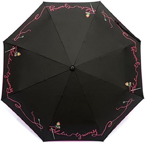 HeartAcc High Quality Fully Automatic Umbrella 3 Fold Auto Open/Close Umbrella/Parasol Sunproof Windproof Rainproof with Retail Package (21"Creative Butterfly)
