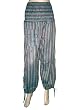 Womens Bellydance Hippie Bohemian Gray Blue Bohemian Alladin Cotton Harem Capri Pant