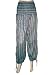 Womens Bellydance Hippie Bohemian Gray Blue Bohemian Alladin Cotton Harem Capri Pant