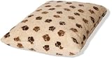 Sherpa Fleece Beige Brown Paw Duvet Dog Bed Cover Large