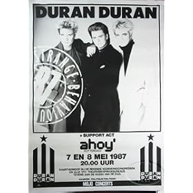 DURAN DURAN 1987 STRANGE BEHAVIOUR TOUR CONCERT POSTER