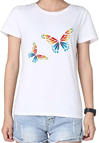 2016 New Heavy Cotton T Shirt Juniors Butterfly T Shirts Adult Short Sleeve