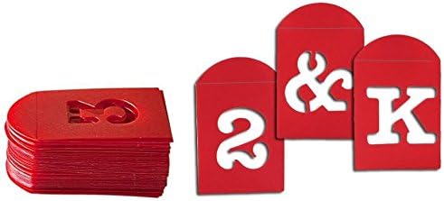 Number and Letter Stencils - Number Stencil Cookie Stencils for Brownie Pan with Dividers Craft Letters for Baking or Crafts Set of 40 Includes Letters Numbers & Symbols for Brownie Baking Pan