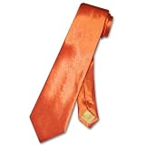 BOY'S NeckTie Solid BURNT ORANGE Color Youth Neck Tie