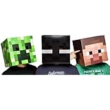 Official Minecraft Exclusive Steve, Creeper & Enderman Head Costume Mask Set
