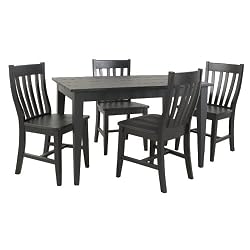 Carolina Cottage Prairie Dining Table, Antique Black