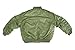 Army Universe Sage Green MA-1 Military Flight Jacket, Reversible Air Force Bomber Pilot Jacket + Red Streamer [Chest Size 37