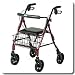 41geWeDntyL. AA75  4 Wheel Rolling Walker with Shopping Basket, Padded Seat Burgundy color
