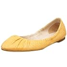 ALL BLACK Women's Gathered Snake Ballet Flat