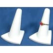 2 White Rubber Ring Finger Jewelry Showcase Display Stands