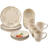 BonJour 16-Piece Dinnerware Orchard Harvest Stoneware Set