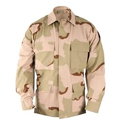 3 Color Desert Camo Nylon / Cotton Ripstop BDU Coat