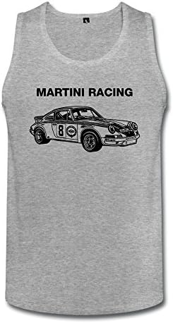 Mens 100% Cotton 1973 Martini Racing Car Tank Tops Tee-shirts